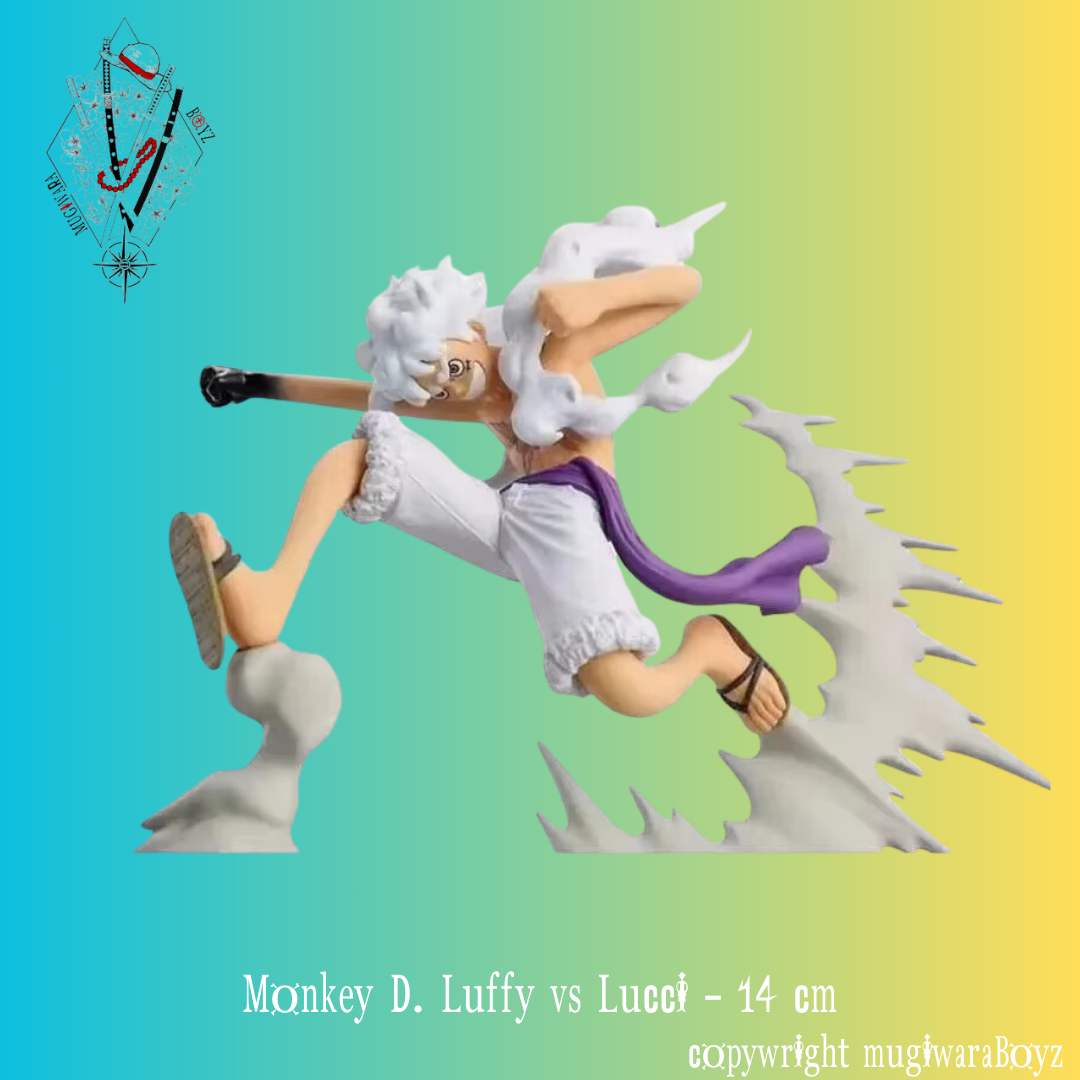 Figurine One Piece - Monkey D. Luffy Gear 5 Nika vs Lucci