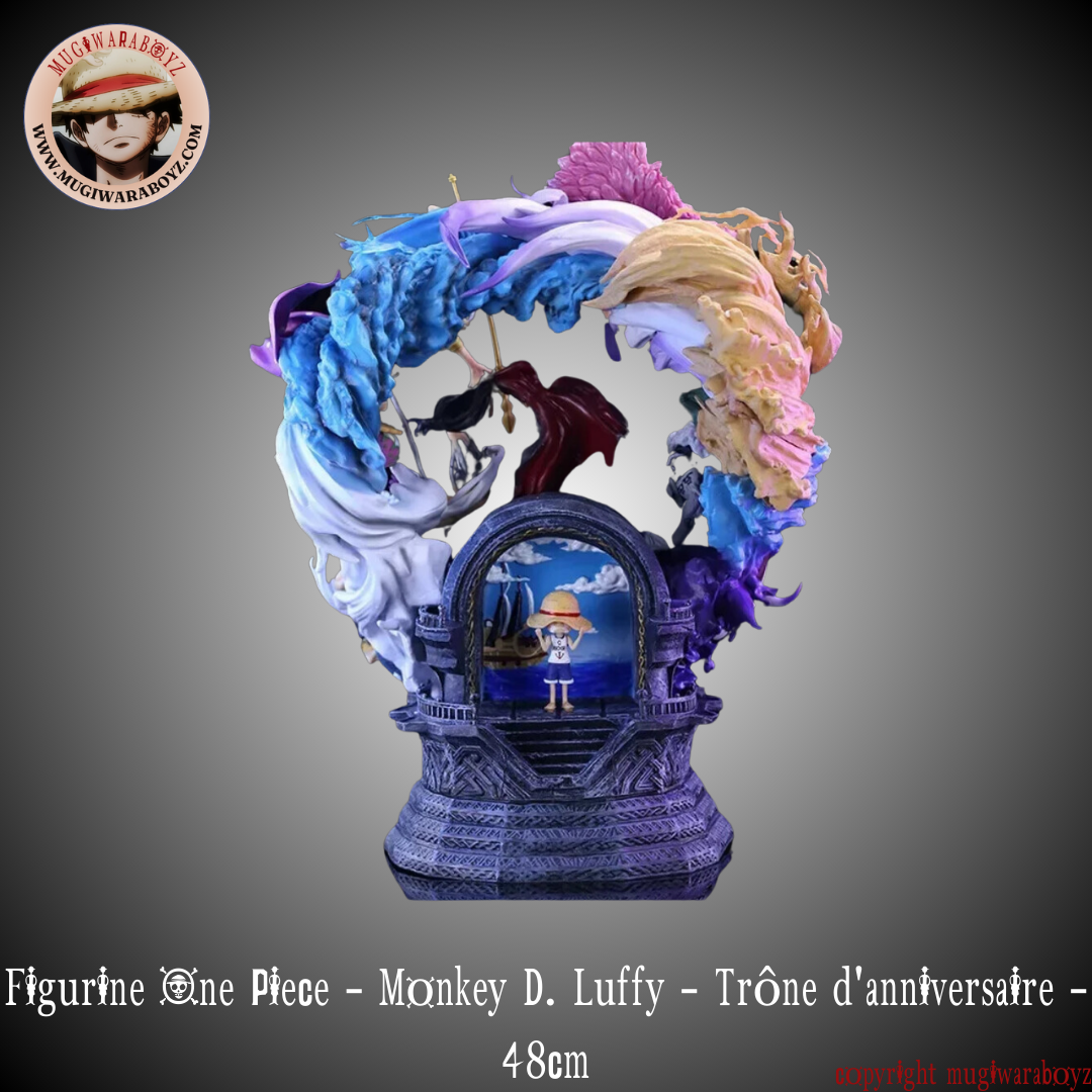 Figurine One Piece - Monkey D. Luffy - Trône d'anniversaire