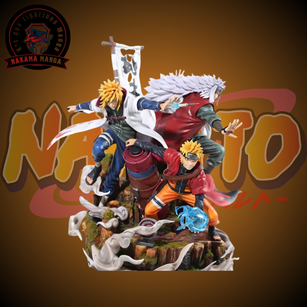 Figurine Naruto Shippuden - Maître-élève - Jiraya x Minato x Naruto