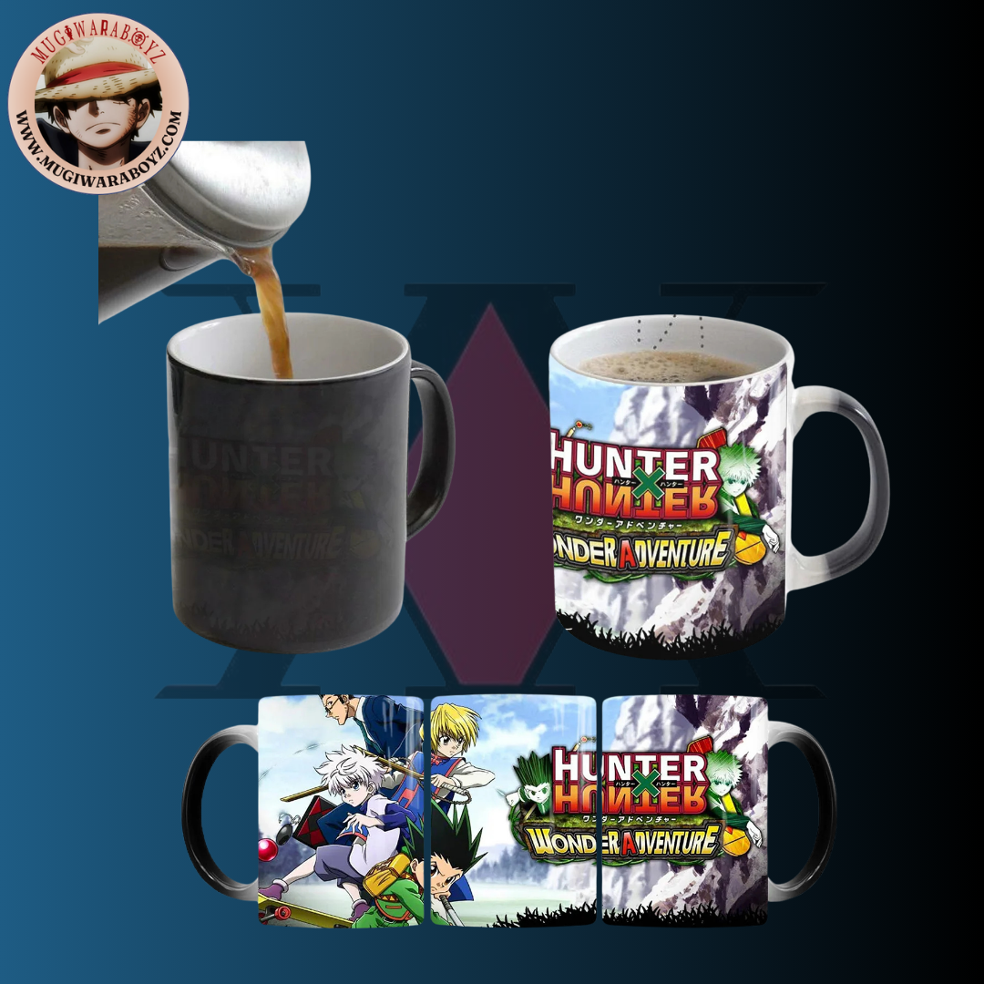 Tasse thermosensible Hunter x Hunter - Gon x Kirua x Kurapika x Leolio