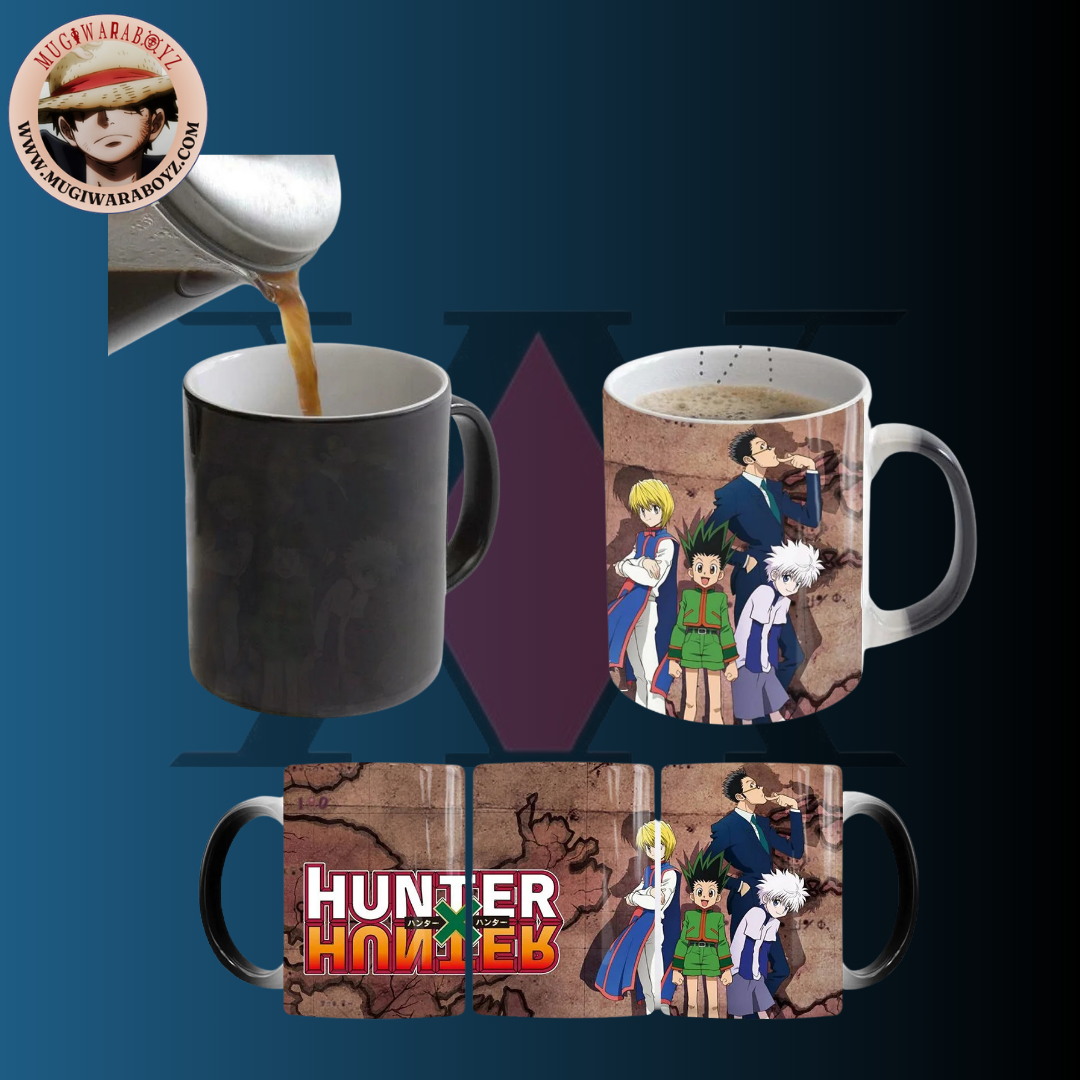 Tasse thermosensible Hunter x Hunter - Gon x Kirua x Kurapika x Leolio