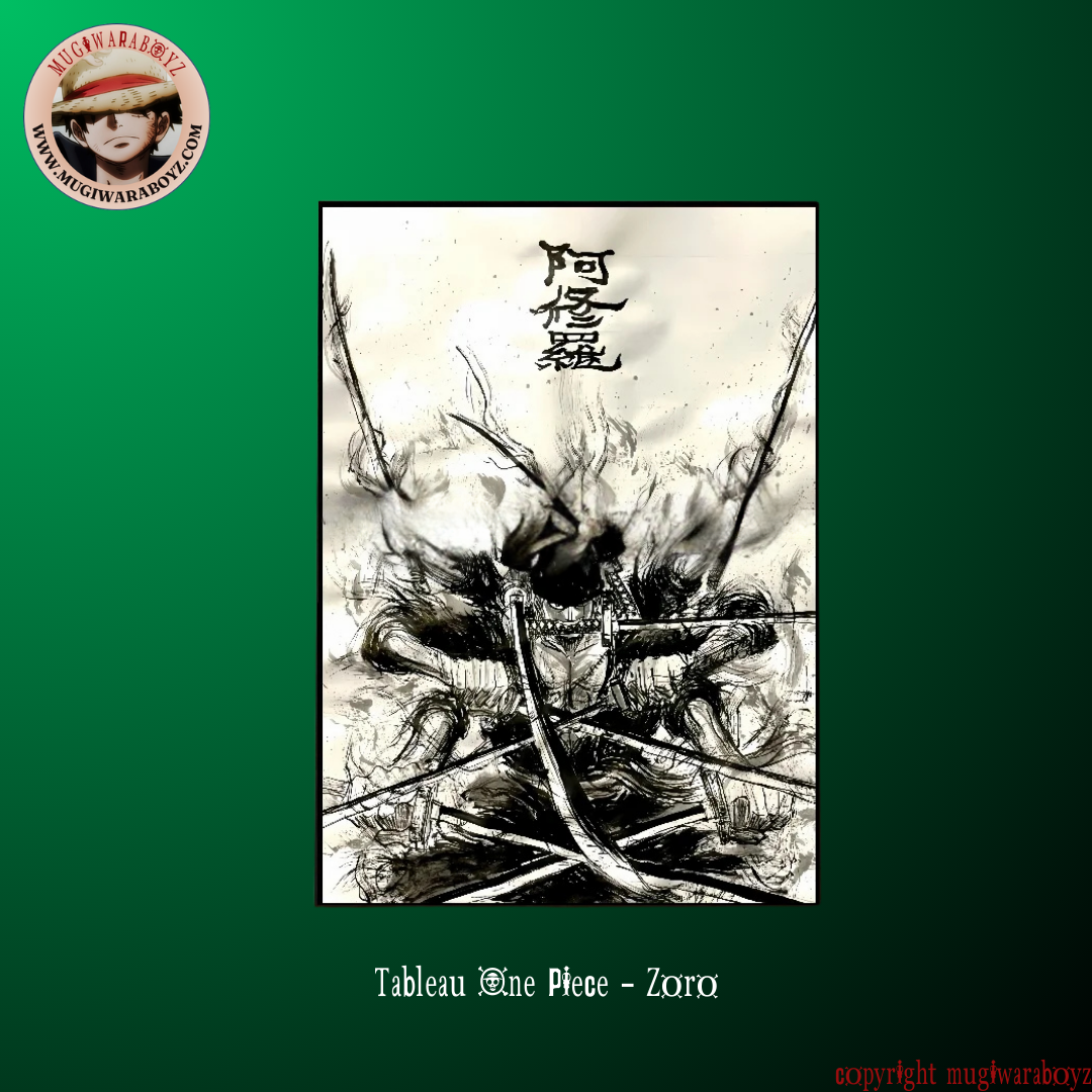 One Piece Paintings - Black and white - Roronoa Zoro
