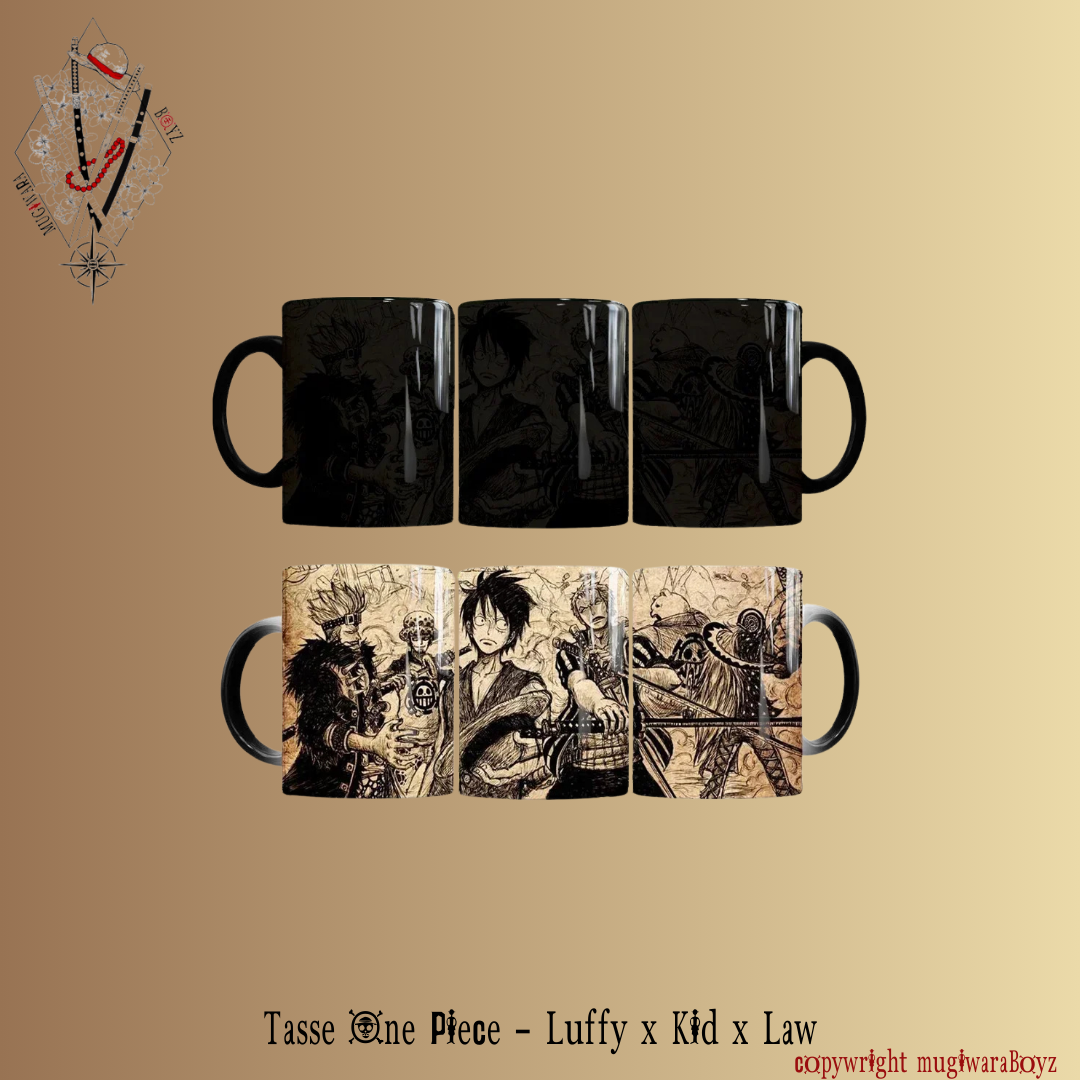 Tasse One Piece - Luffy x Kid x Law