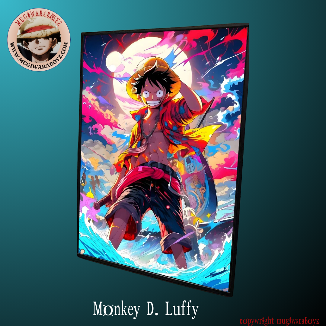 Tableau One piece - Luffy à la mer