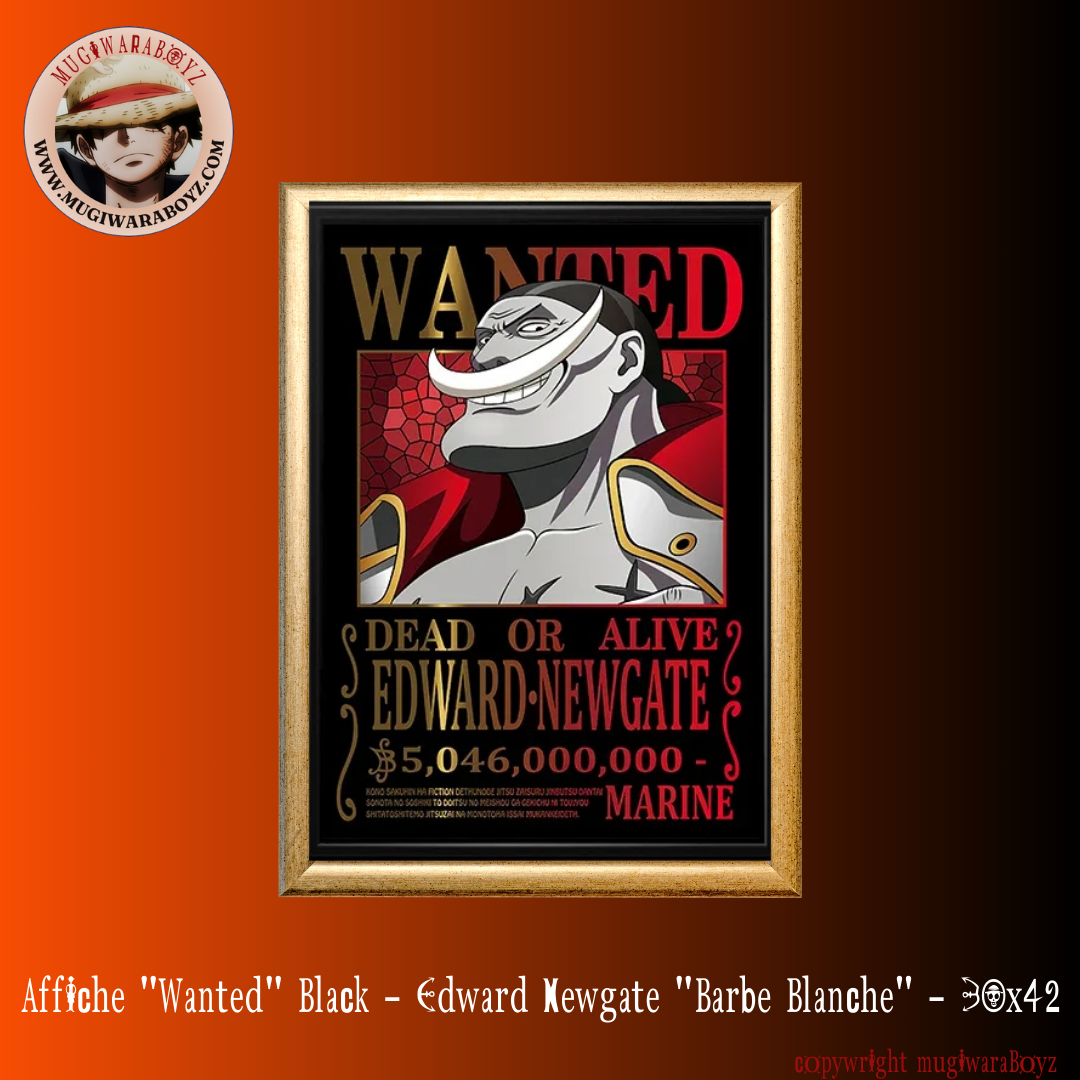 Poster "Wanted" Black - Edward Newgate "Whitebeard"