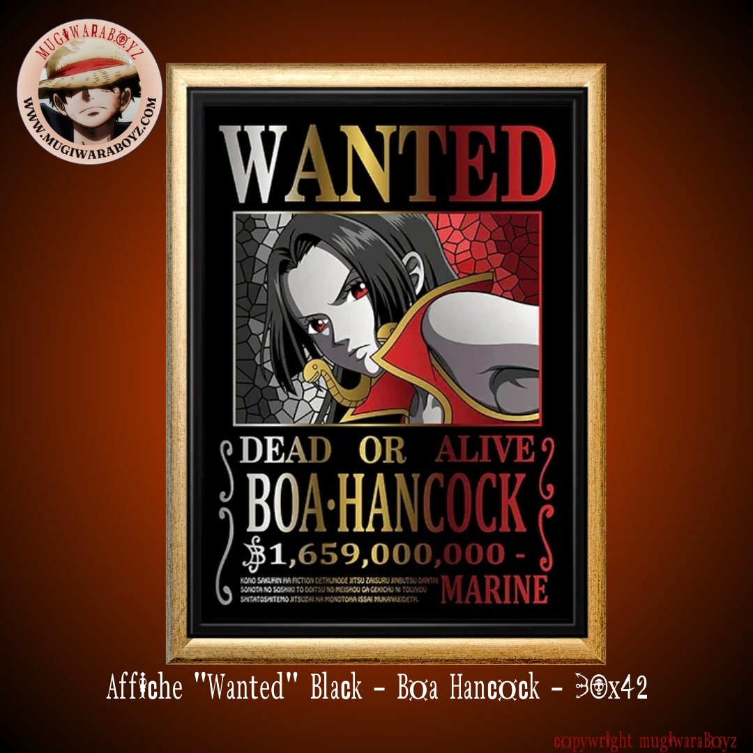 Poster "Wanted" Black - Boa Hancock