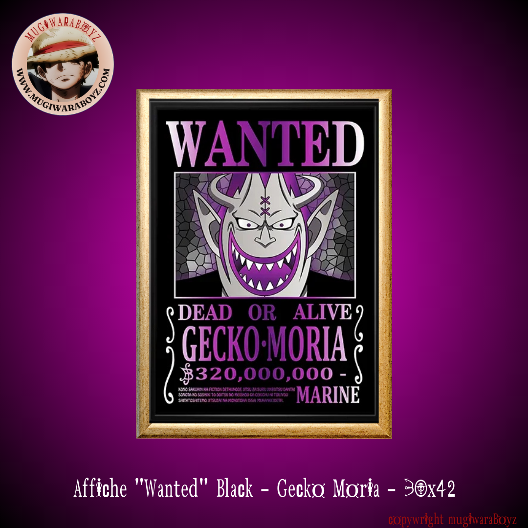 Poster "Wanted" Black - Gecko Moria