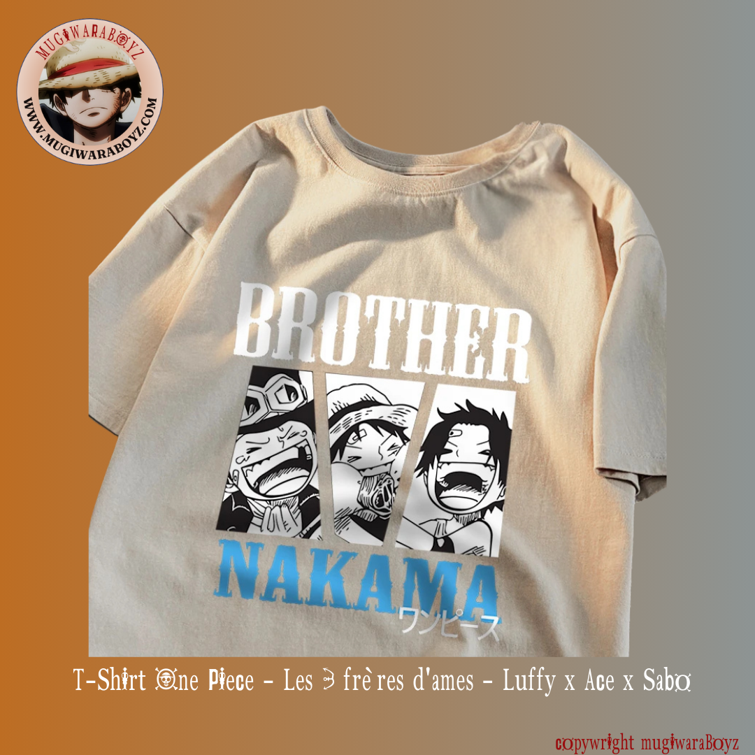 T-Shirt One piece - Les 3 frères d'âmes - Luffy x Ace x Sabo