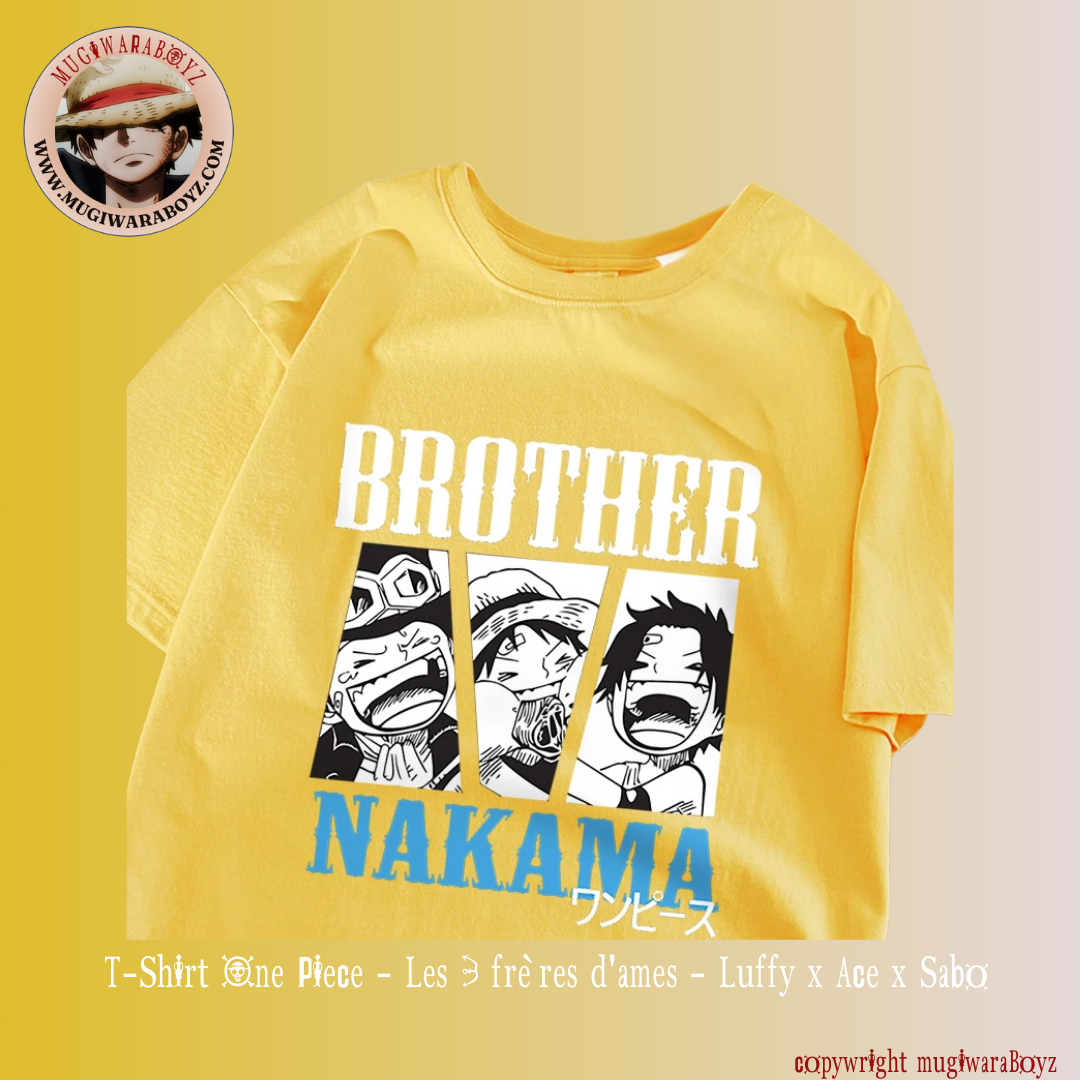 T-Shirt One piece - Les 3 frères d'âmes - Luffy x Ace x Sabo