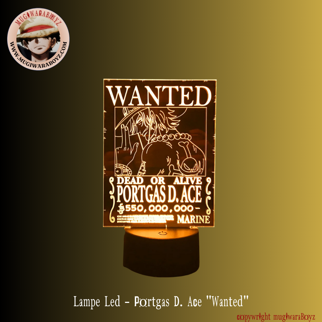 Lampe Led - Portgas D. Ace "Wanted"