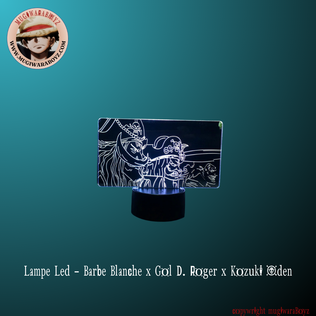 Lampe Led - Barbe Blanche x Gol D. Roger x Kozuki Oden