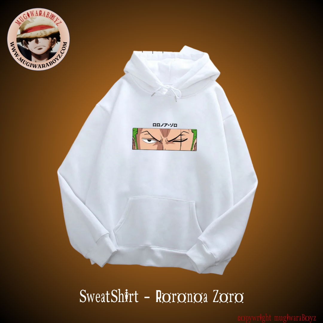 Sweatshirt One Piece - Roronoa Zoro - Blanc