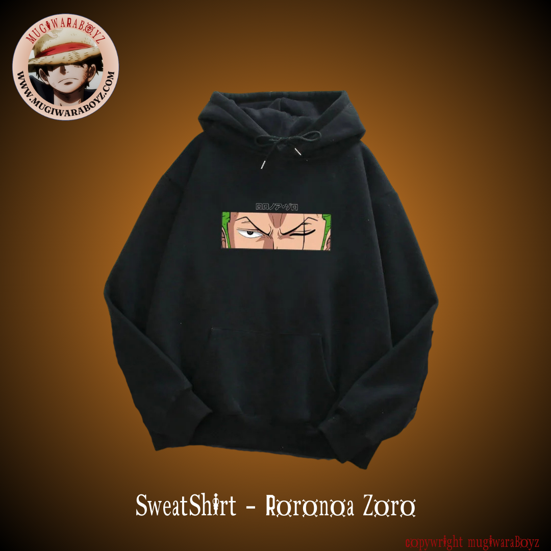 One Piece Sweatshirt - Roronoa Zoro - Black