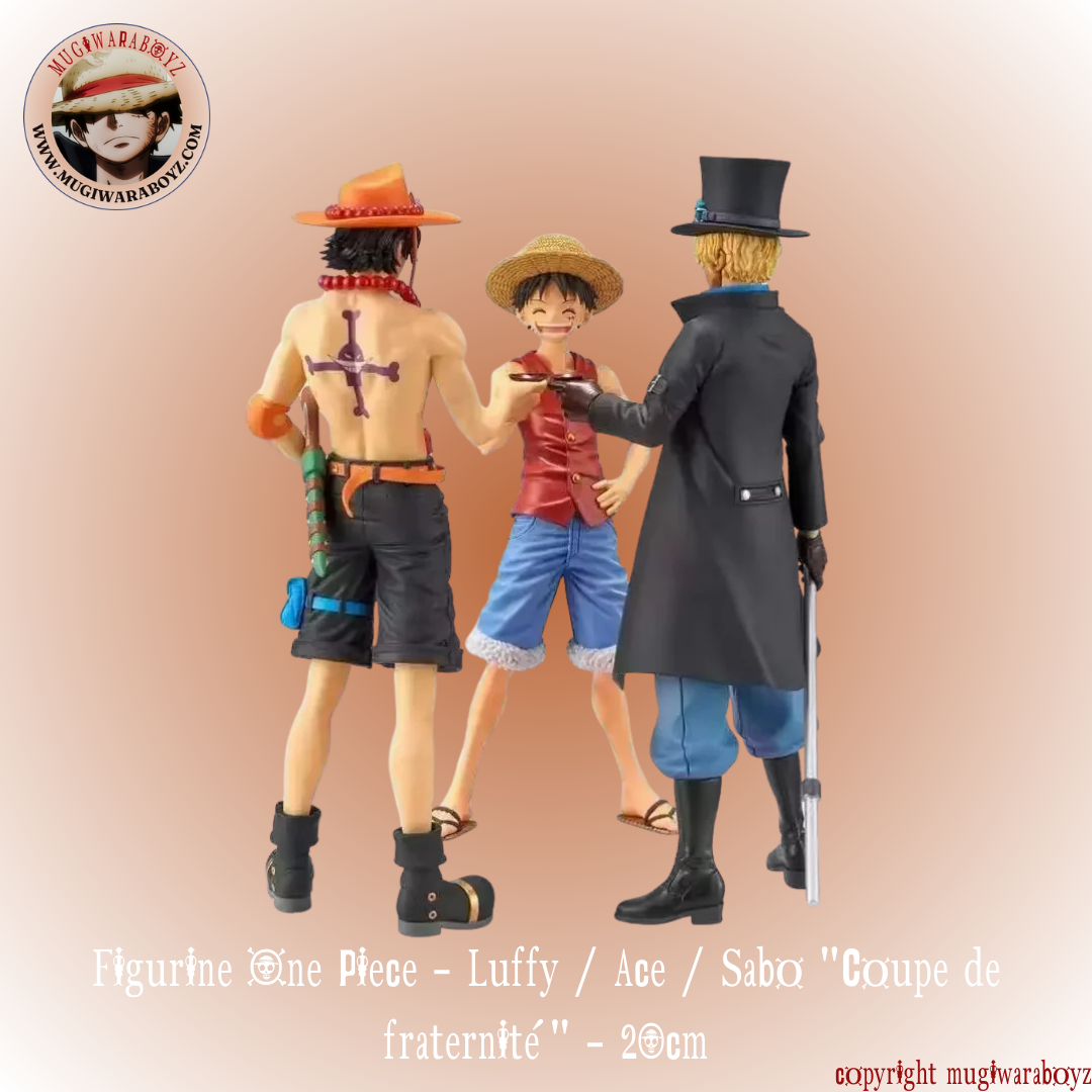 Figurine One Piece - Luffy / Ace / Sabo "Coupe de fraternité"
