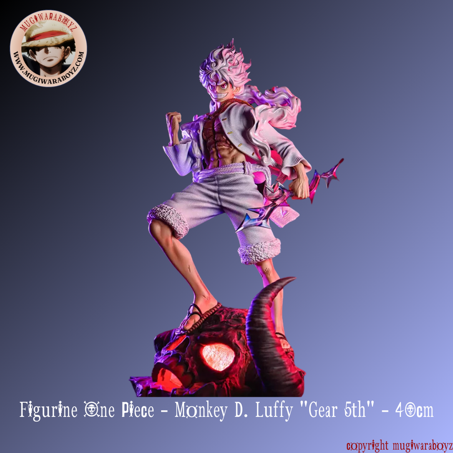 Figurine One Piece - Monkey D. Luffy "Gear 5th" - Gear 5 Île fantôme - 40 cm