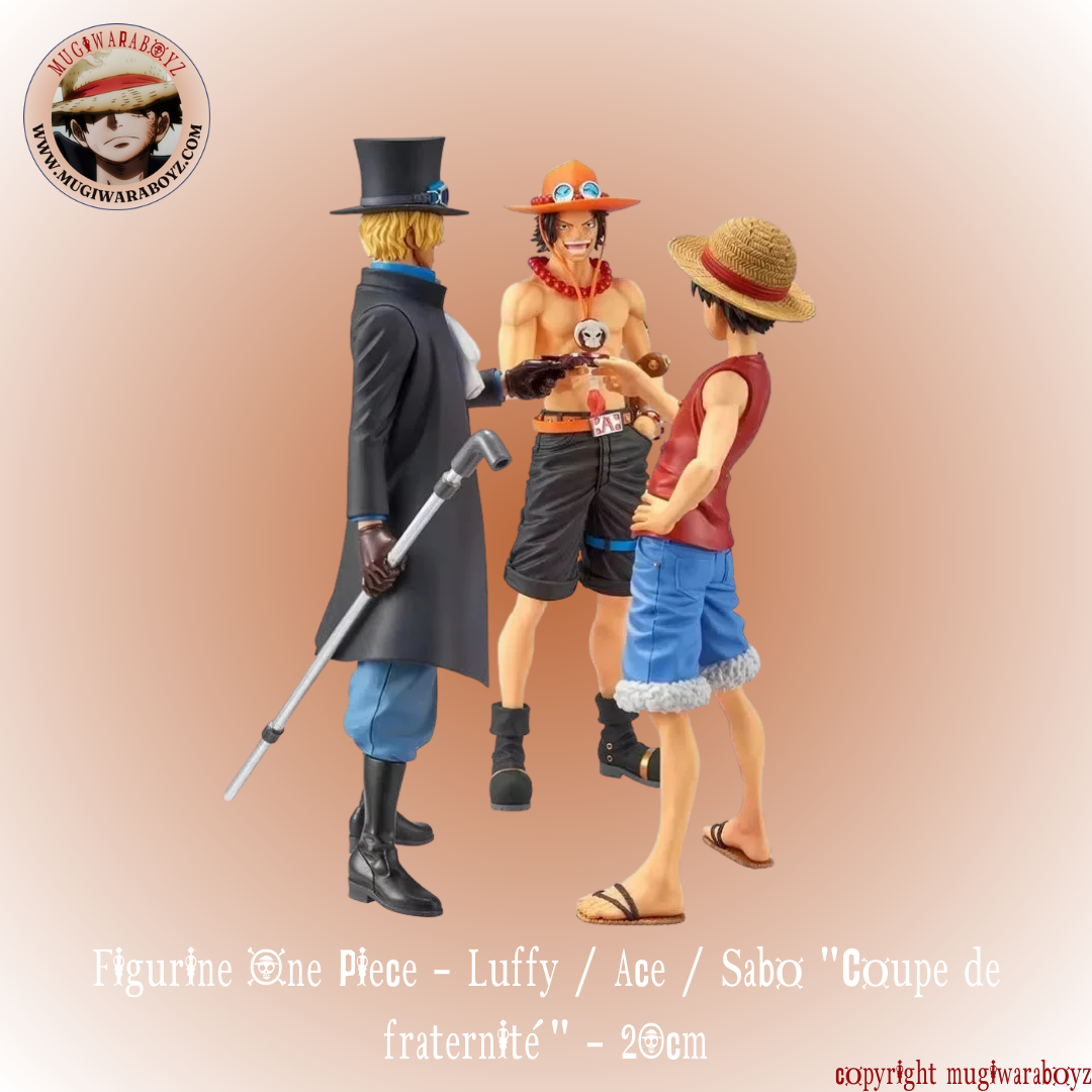 Figurine One Piece - Luffy / Ace / Sabo "Coupe de fraternité"