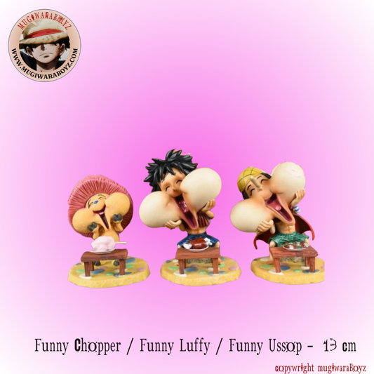 Figurine One Piece - Funny Luffy / Funny Chopper / Funny Ussop