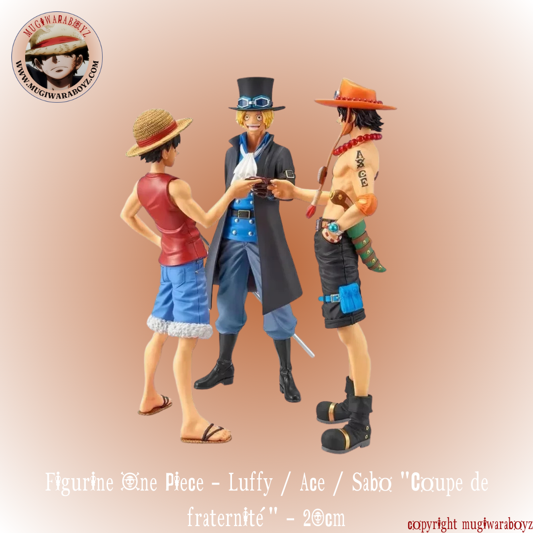 Figurine One Piece - Luffy / Ace / Sabo "Coupe de fraternité"