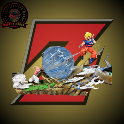 Figurine Dragon Ball Z - Goku SSJ2 vs Majin Buu