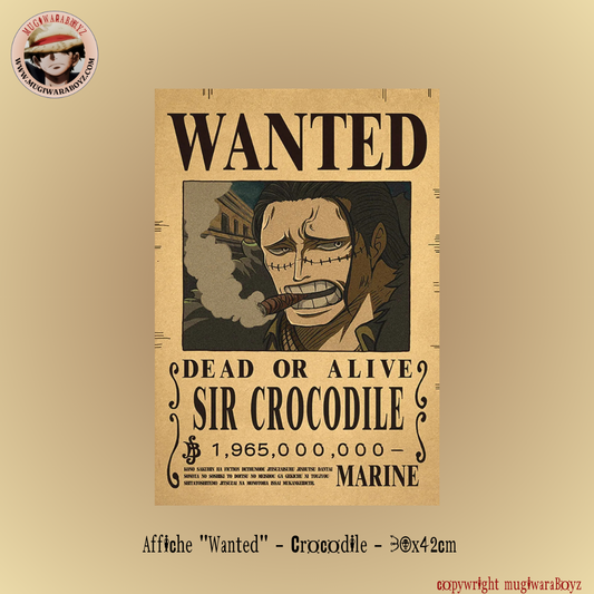 Affiche "Wanted" - Crocodile