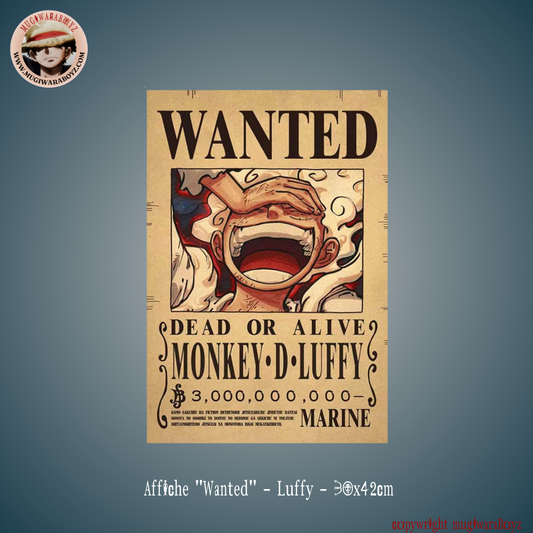 Affiche "Wanted" - Luffy