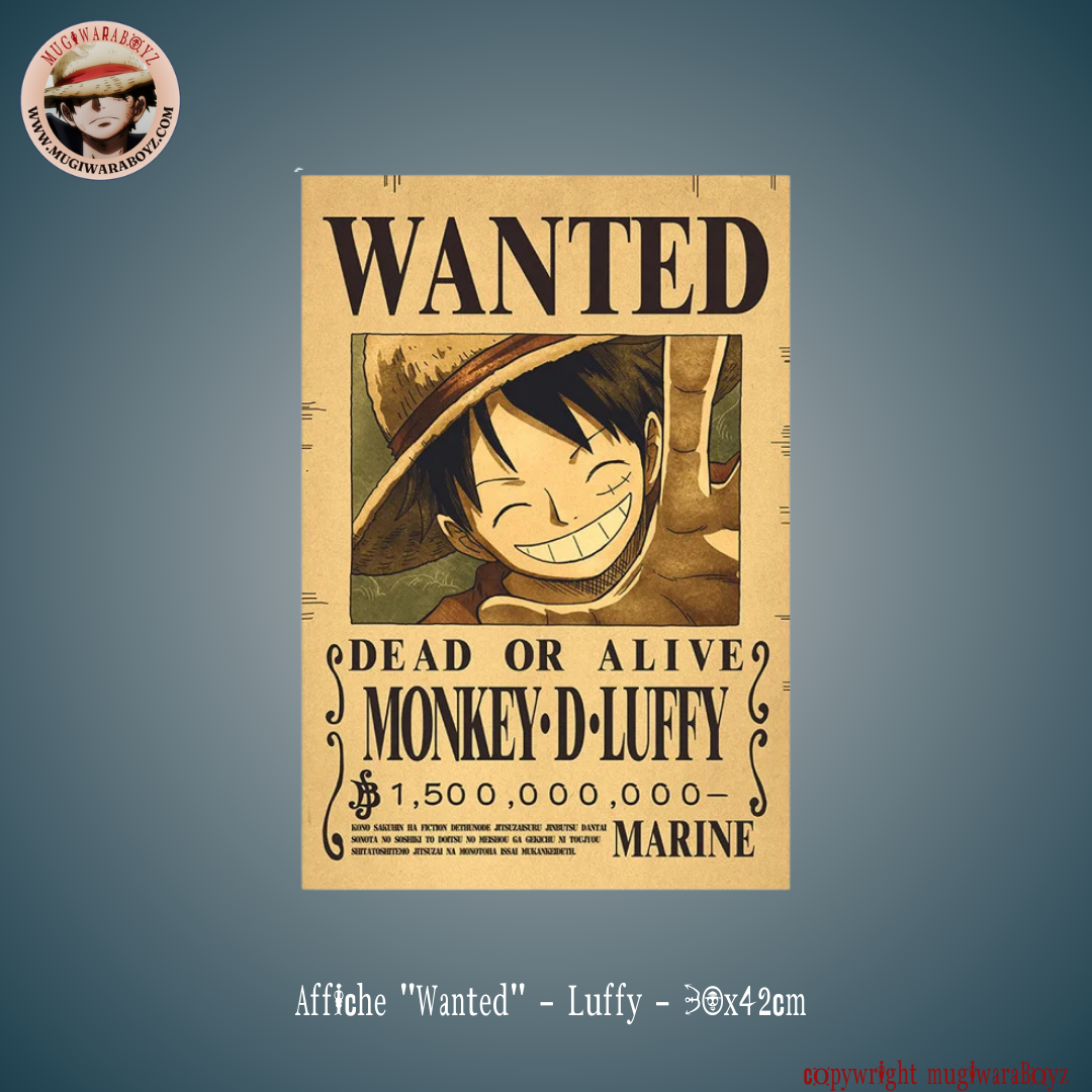 Affiche "Wanted" - Luffy
