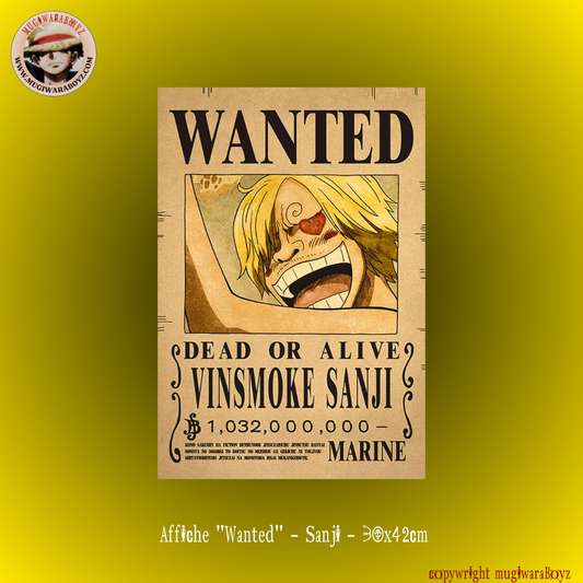 Affiche "Wanted" - Sanji