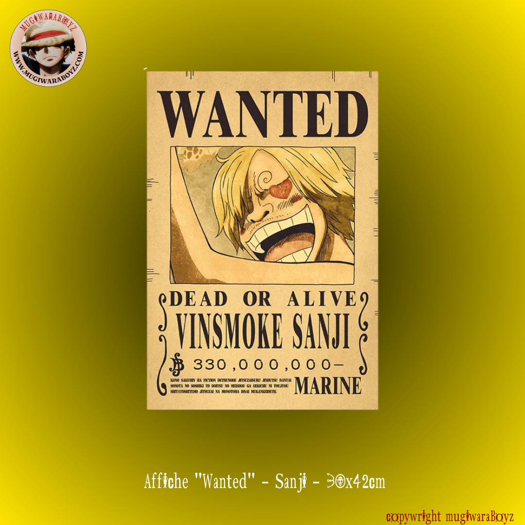 Affiche "Wanted" - Sanji