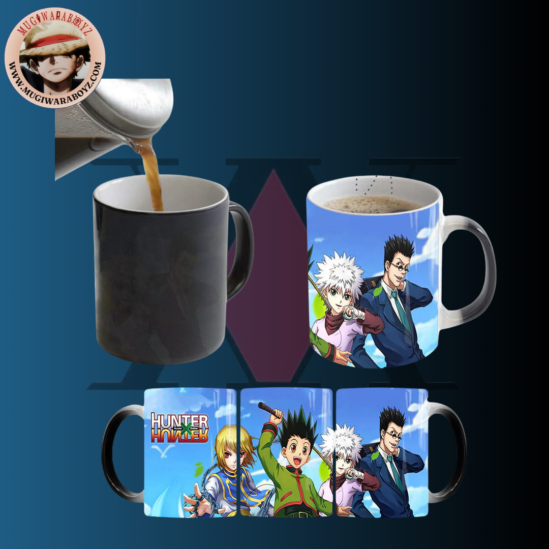 Tasse thermosensible Hunter x Hunter - Gon x Kirua x Kurapika x Leolio