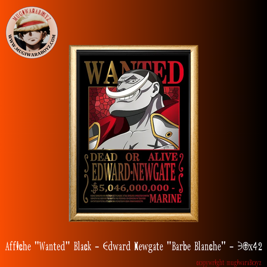 Poster "Wanted" Black - Edward Newgate "Whitebeard"