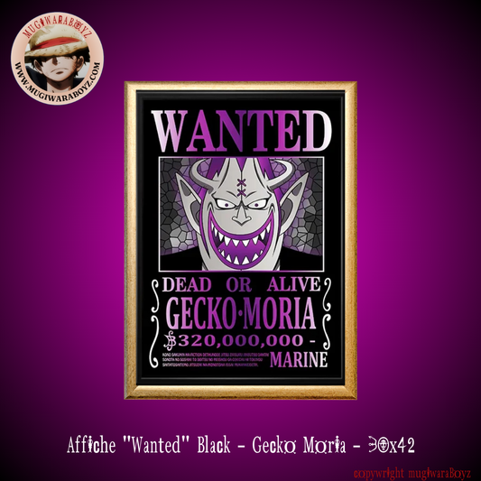 Poster "Wanted" Black - Gecko Moria