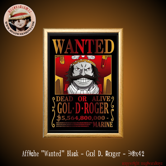 Poster "Wanted" Black - Gol D. Roger