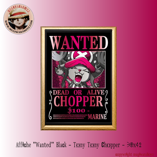 Poster "Wanted" Black - Tony Tony Chopper