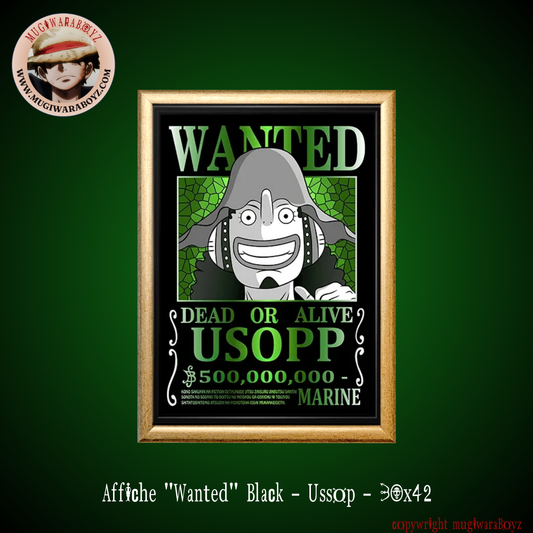 Affiche "Wanted" Black - Ussop