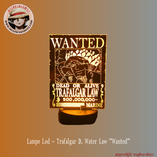 Led Lamp - Trafalgar D. Water Law "Wanted"