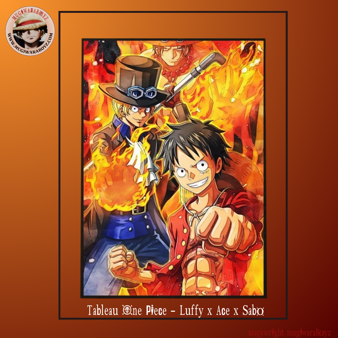 Tableau One Piece - Les 3 frères d'âmes - Luffy x Ace x Sabo